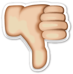 Thumbs Down Emoji Clipart - Thumbs Down Emoji Png