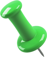 Green Pushpin Transparent Background - Green Push Pin Transparent Png