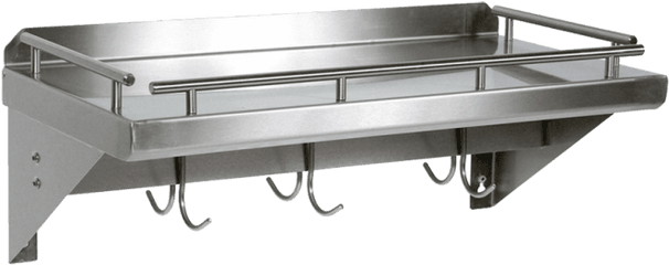 Stainless Steel Rack With Pot Hanger - Outdoor Bench Png