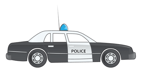 Police Car Clipart Png - Police Car Vector Side