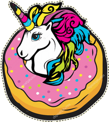 Pop Art Unicornio Clipart - Full Size Clipart 455466 Arcoiris Donas De Unicornio Png