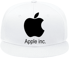 Apple Logo Flat Bill Hat Snap Back - Apple Mac Png