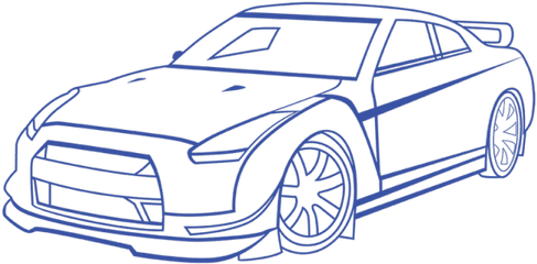 Race Car Outline - Car Outline Png