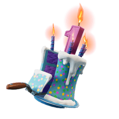 Birthday Cake - Fortnite Birthday Cake Back Bling Png