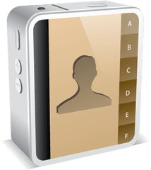 Iphone 4 White Address Book Icon - Iphone 4 Mini Icons Phone Book Icon 3d Png