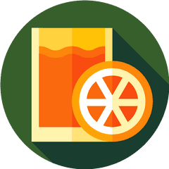 Orange Juice Png Icon - Circle