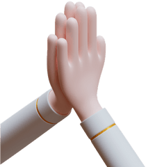 Premium Prayer Hand Gesture 3d Illustration Download In Png - Fist