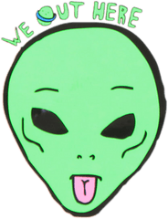 Ripndip Sticker - Alien Head With Tongue Png