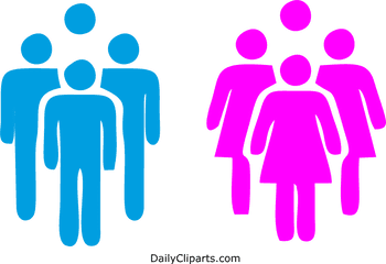 Women Standing Together Icon - Men Women Group Icon Png