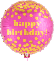 Download Hd Happy Birthday Gold Dots - Balloon Png