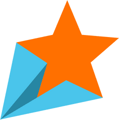 Shooting Stars Png Transparent Collections - Blue And Orange Star