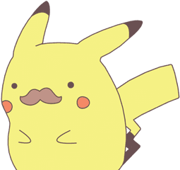 Pikachu Clipart Tumblr Transparent - Pikachu With Mustache Png