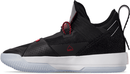 Air Jordan 33 Se U201cblack Cementu201d Blackfire Red - Particle Grey Sneakers Png