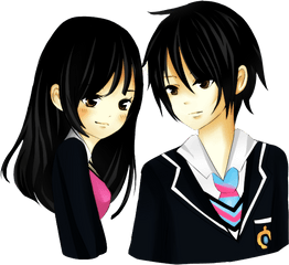 Anime Love Couple Posted By John Peltier - Breakup Couple Cartoon Png