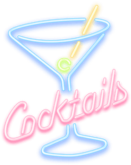 Cocktail Glass Icon - Neon Cocktail Sign Png