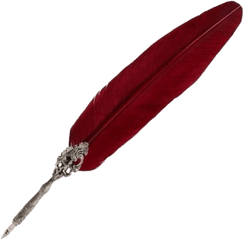 Dark Red Aesthetic Feather Pen Saimantarrat - Zipper Dark Red Aesthetic Png