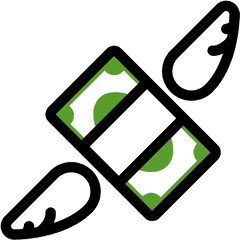 Money With Wings Emoji Clipart - Billete Con Alas Vector Png