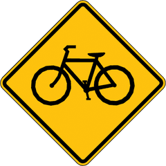 Bicycle Warning Sign W11 - Does The Bicycle Sign Mean Png