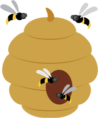 Beehive Clipart - Honey Bees Png