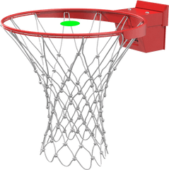 Nba Basketball Canestro Sports Spalding - Basketball Hoop Translucent Basketball In Hoop Png