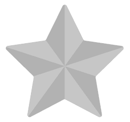 White Star Png Transparent - Grey Star Png