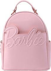 Faux Leather Convertible Mini Backpack - Loungefly Barbie Convertible Mini Backpack Png