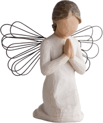 Angel Of Prayer Figurine - Figurine Png