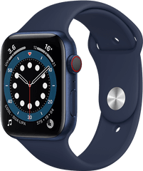 Apple Watch Comparison - Apple Watch Series 6 44mm Gps Cellular Blue Png