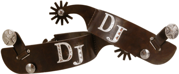 Download Bronc Spurs Brown With Initialslogobrand - Tom Equestrianism Png