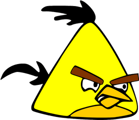 Yellow Bird Angry Birds Characters Cartoon Silhouette - Cartoon Angry Birds Blue Png