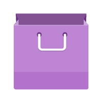 Purple Shopping Bag Clip Art - Free PNG