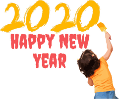 New Year Text Font Happy For 2020 Ecards - Free PNG