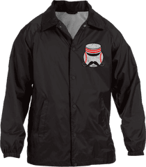 Official Cincinnati Reds Classic Mustache Logo Harriton Nylon Staff Jacket - Straight Edge Jacket Png