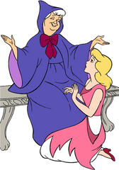 Cinderella Clipart Working Transparent - Cinderella Clipart Fairy Godmother Png