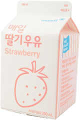 Png Free Stock Fresa Corean Pink Cart - Korean Strawberry Milk Png
