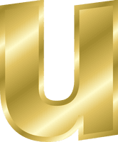 Alphabet Pic Gold PNG Image High Quality