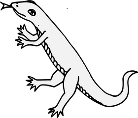 Lizard - Traceable Heraldic Art Heraldic Lizard Clip Art Png