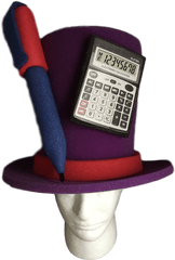 Foam Party Hats - Calculator Top Hat Telephony Png