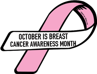 October Is Breast Cancer - Custom Ribbon Png