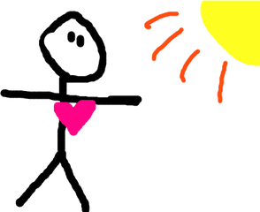 Broken Heart Clipart Stickman Pencil And In Color - Valentine Day Stickman Gif Png