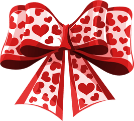 Valentine Ribbon Bow - Valentine Bow Clipart Png