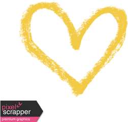 Xy - Marker Doodles Yellow Heart 1 Graphic By Melo Vrijhof Hand Drawn Yellow Heart Png