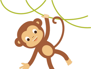 Feet Clipart Monkey - Hanging Monkey Clipart Png