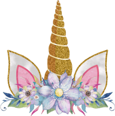 Unicornio - Unicorn Flower Png Hd Png Download Original Unicorn Horn With Flowers