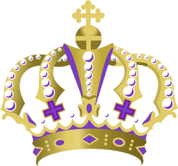 Library Of His And Her King Crown Svg Transparent Stock Png - Purple Gold King Crown