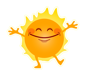 Happy Sunshine Vector Clipart - Transparent Background Sun Png