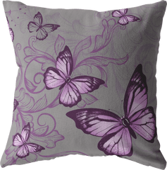 Purple Butterfly Png - Cushion