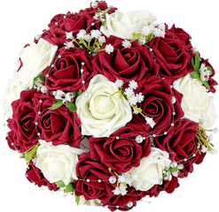 Png Transparent Background Image - Wedding Bouquet Red And White Roses