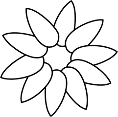 First Layer Flower Petals Svg Vector - Reduction Gear Gif Png