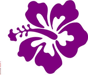 Purple Hawaiian Flowers Clip Art - Purple Hibiscus Clip Art Png